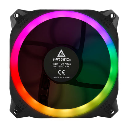 Antec Prizm 120 ARGB Case Fan 5 Pack + Controller – Black
