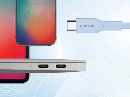 Canyon USB-C to USB-C 60W 1M - Light Blue