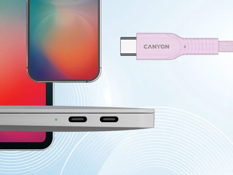Canyon USB-C to USB-C 60W 1M - Pink