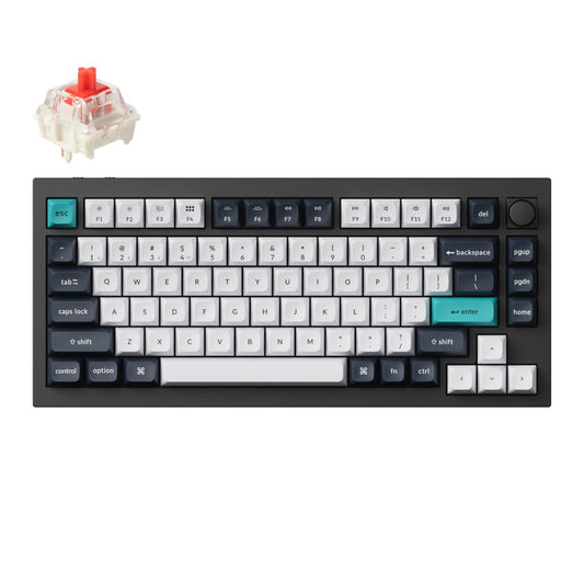 Keychron Q1 Max QMK/VIA RGB Wireless Mechanical Keyboard - Gateron RED Switches