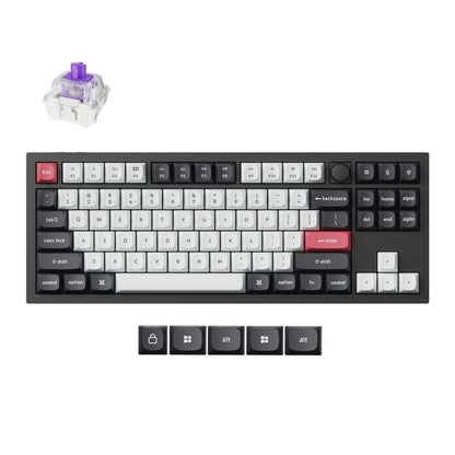 Keychron Q3 HE QMK Wireless 80% Mechanical Keyboard – Carbon Black, Nebula Switch