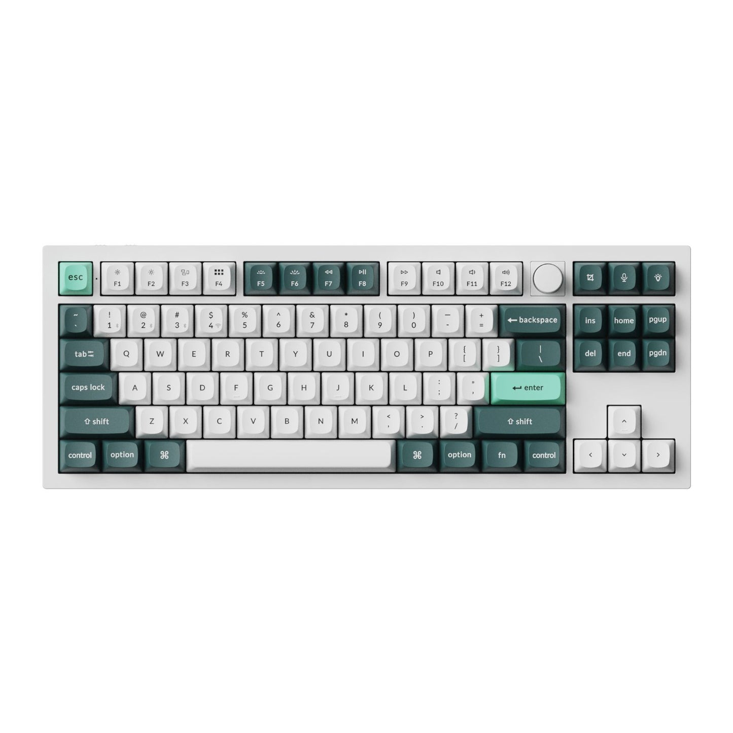 Keychron Q3 HE QMK Wireless 80% Mechanical Keyboard – Shell White, Nebula Switch
