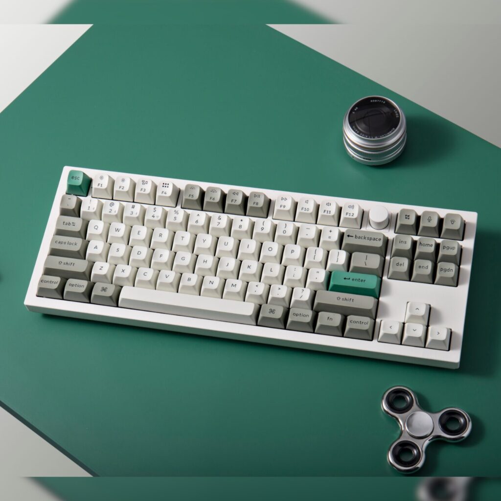 Keychron Q3 Max 80% Full Assembled Knob Red Switch Hot-Swap Gateron Jupiter RGB Wireless Keyboard – Shell White
