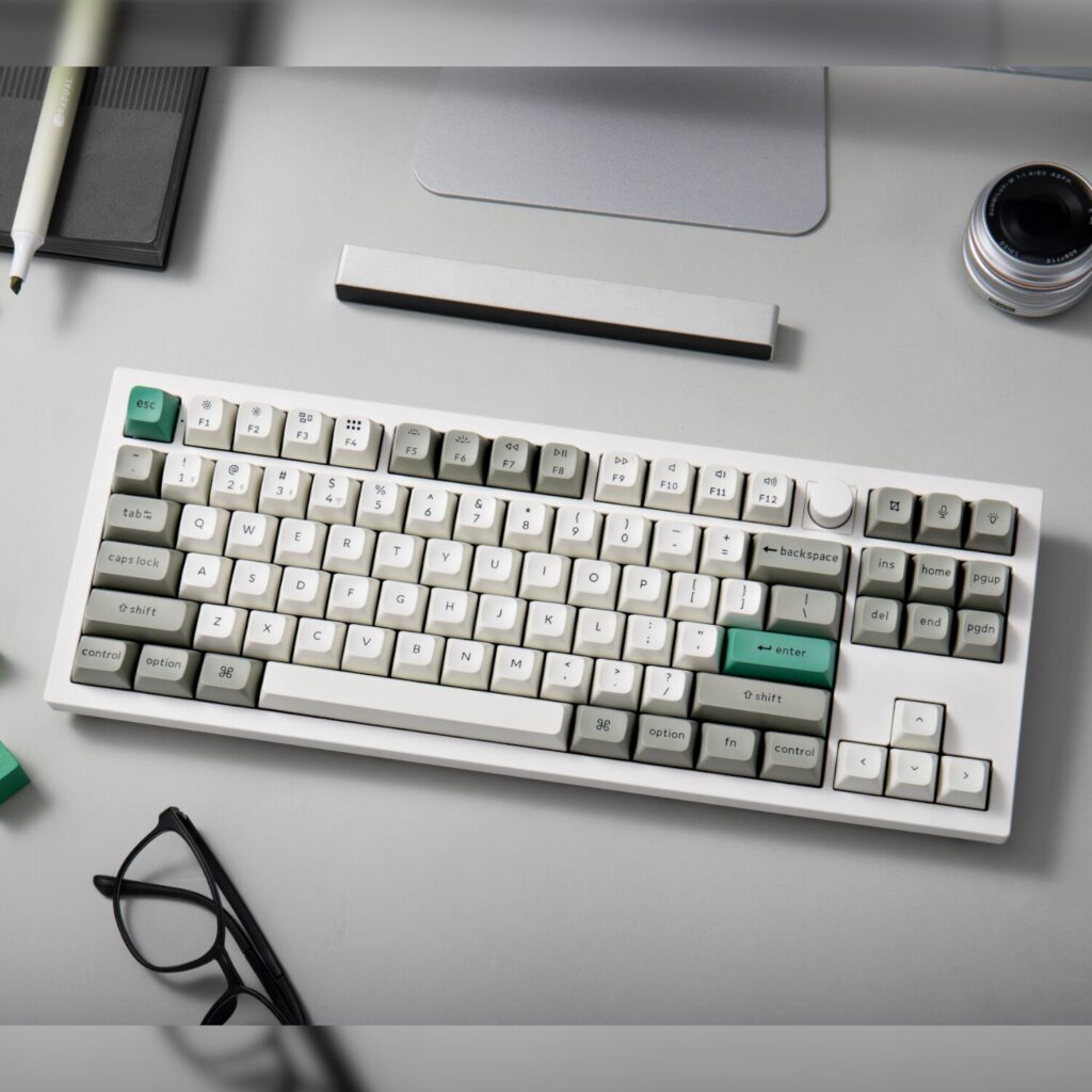 Keychron Q3 Max 80% Full Assembled Knob Red Switch Hot-Swap Gateron Jupiter RGB Wireless Keyboard – Shell White