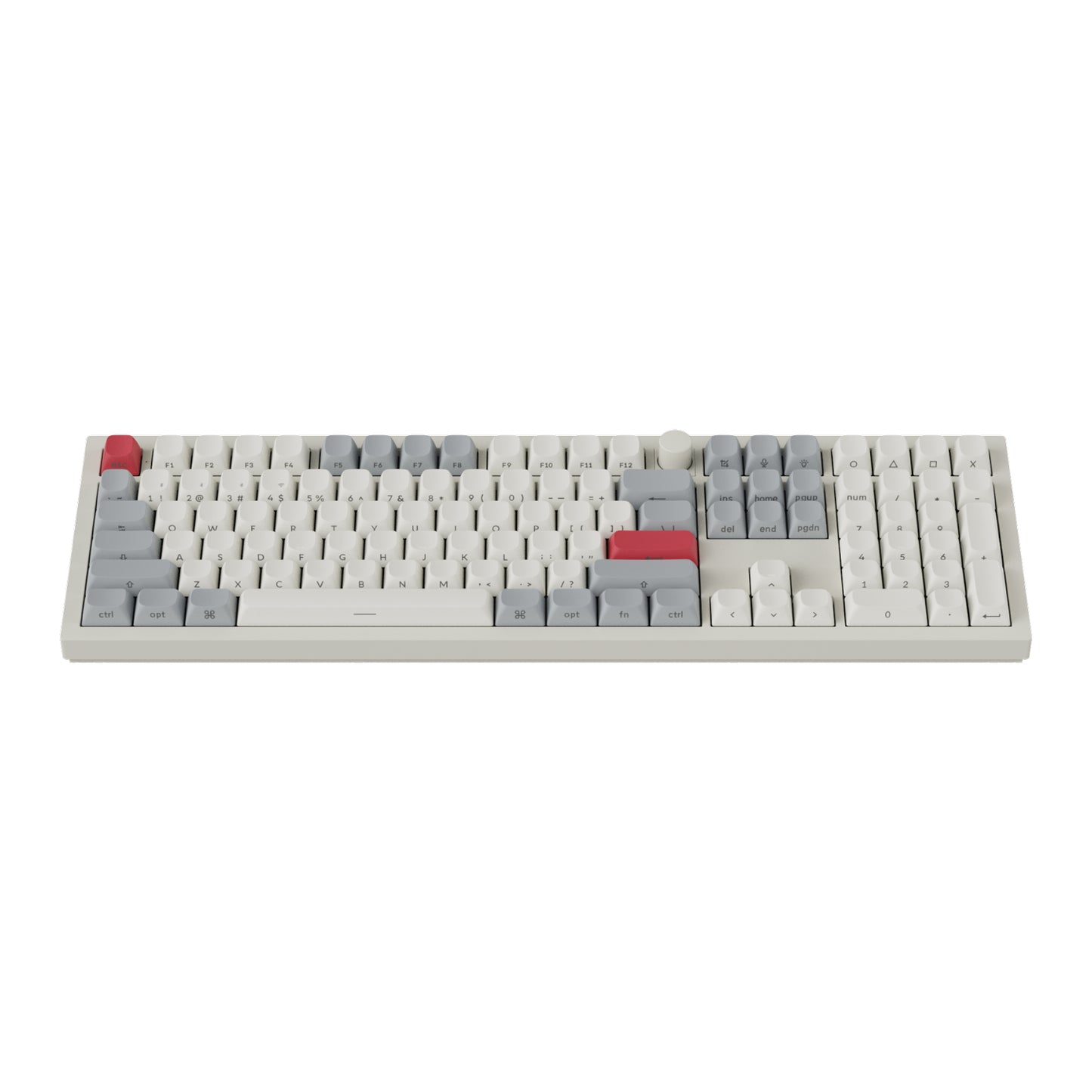 Keychron Q6 Max QMK/VIA Wireless Custom Mechanical Keyboard OSA Gateron Red Jupiter Switches – Shell White