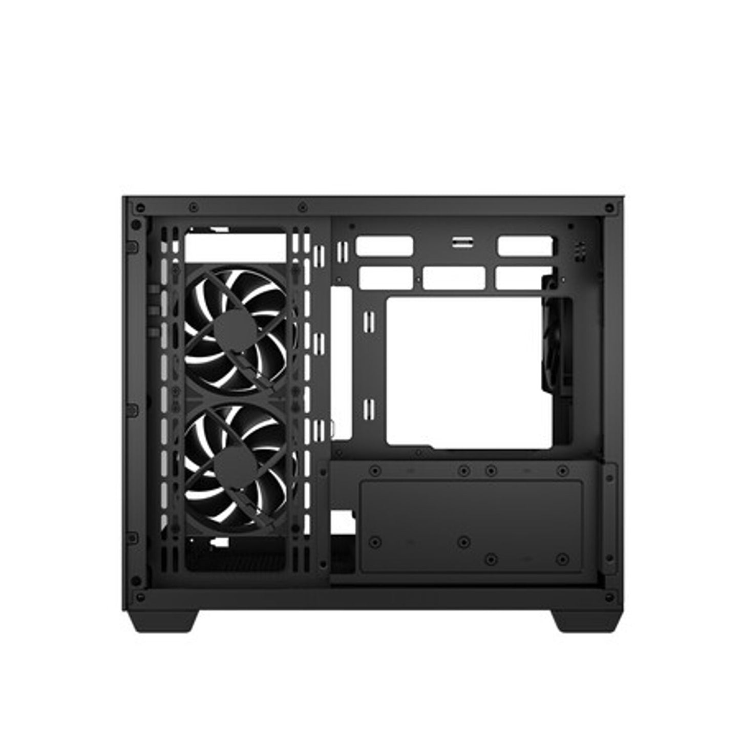Deepcool CG330 3F Panoramic Dual-Chamber Micro-ATX Gaming Chassis – Black