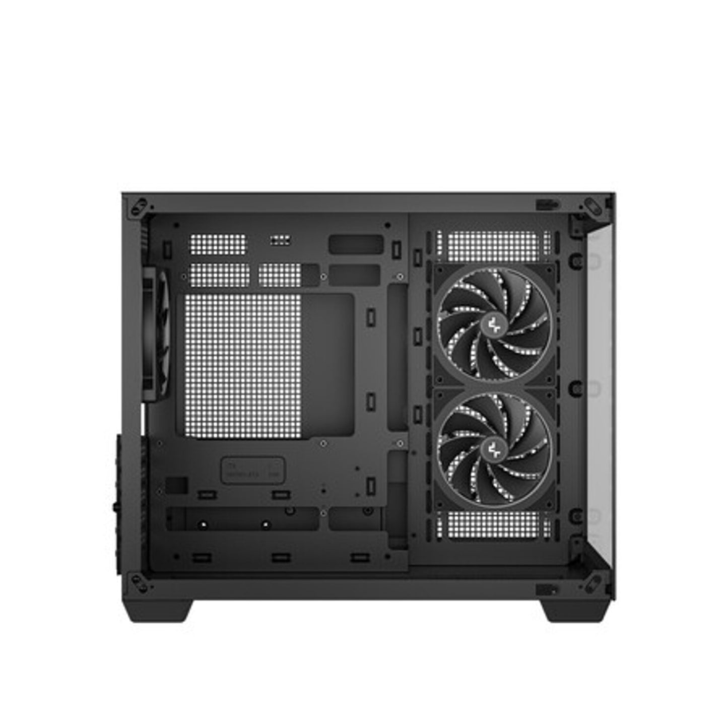 Deepcool CG330 3F Panoramic Dual-Chamber Micro-ATX Gaming Chassis – Black
