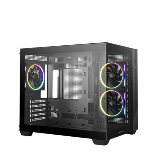 Deepcool CG330 3F Panoramic Dual-Chamber Micro-ATX Gaming Chassis – Black