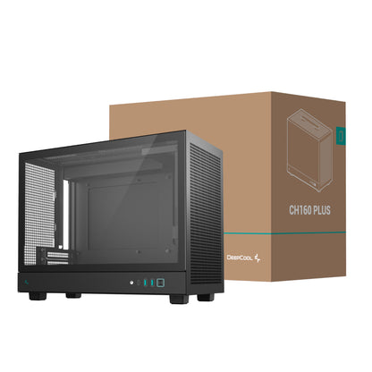 DeepCool CH160 PLUS Micro-ATX Chassis – Black