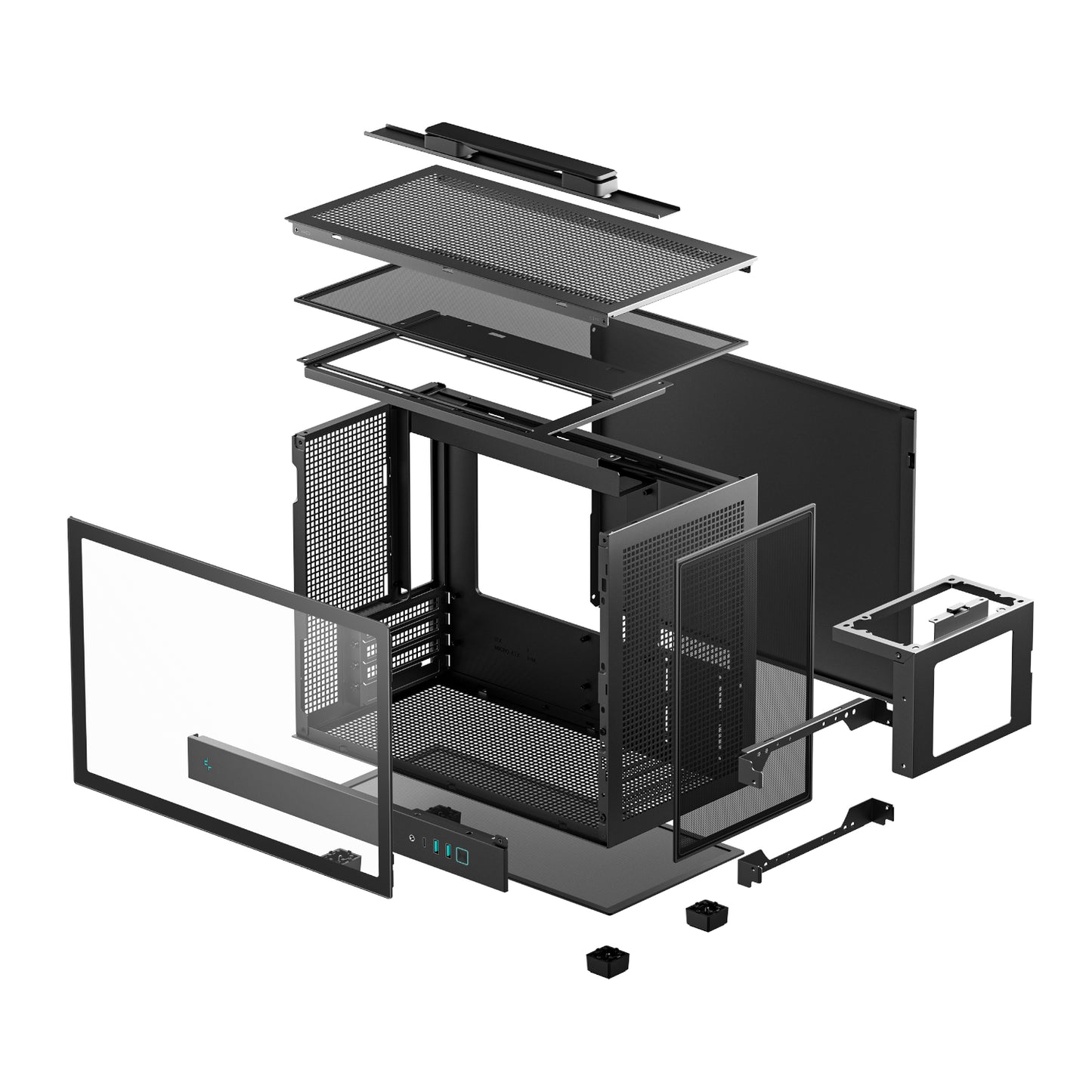 DeepCool CH160 PLUS Micro-ATX Chassis – Black