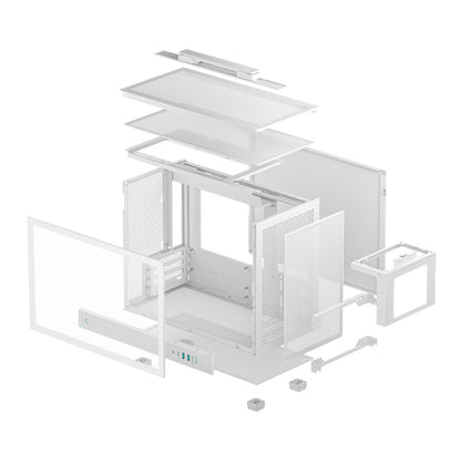 DeepCool CH160 PLUS Micro-ATX Chassis – White