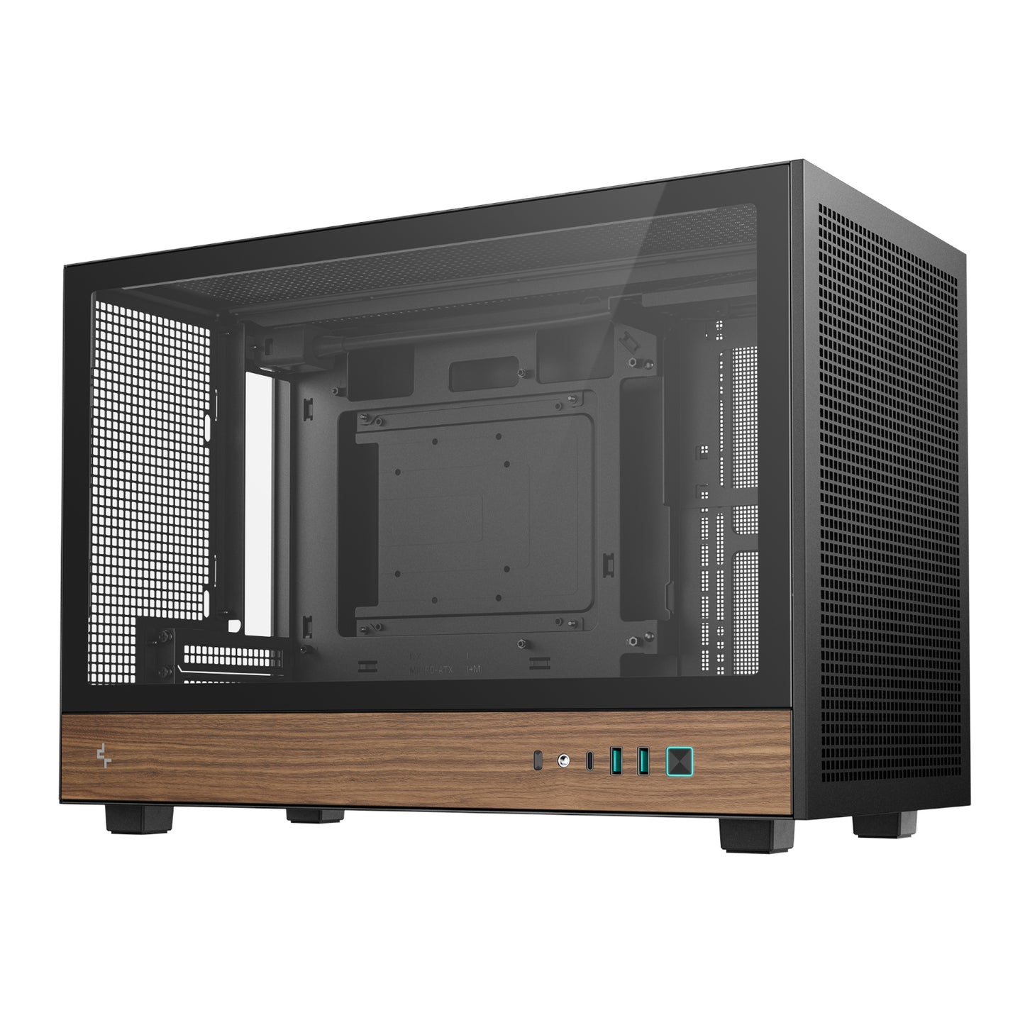 DeepCool CH260 Wood mATX Gaming Chassis – Black