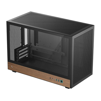 DeepCool CH260 Wood mATX Gaming Chassis – Black