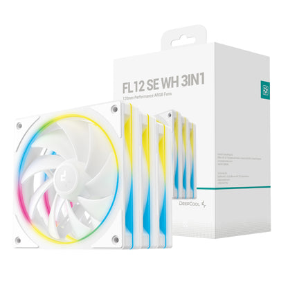 DeepCool FL12 SE 3-in-1 ARGB 120mm Fan 3 Pack – White