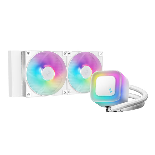 DeepCool LE240 V2 240mm ARGB AIO CPU Liquid Cooler – White