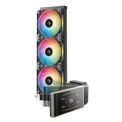 DeepCool LT360 VISION ARGB 4.5″ LCD All-in-one CPU Liquid Cooler – Black