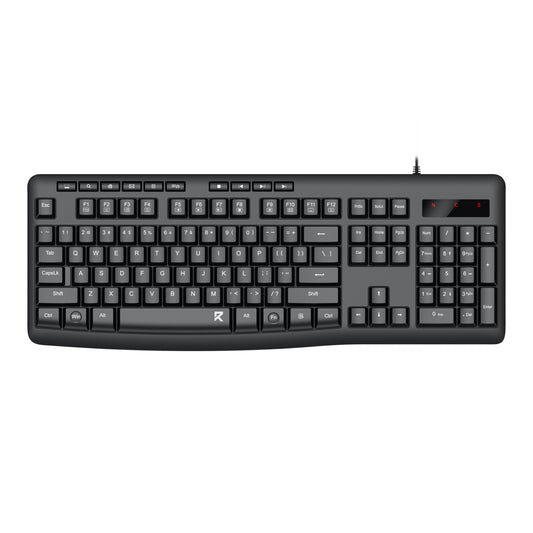 Redragon BK-7366 Full-size Ergonomic Wired Membrane Office Keyboard – Black