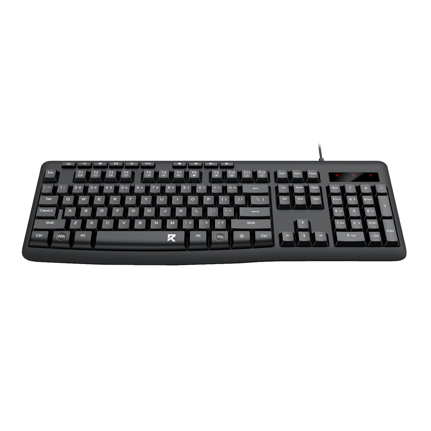 Redragon BK-7366 Full-size Ergonomic Wired Membrane Office Keyboard – Black