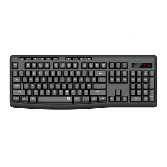 Redragon BK-7367 Full-size Ergonomic Wireless Membrane Office Keyboard – Black