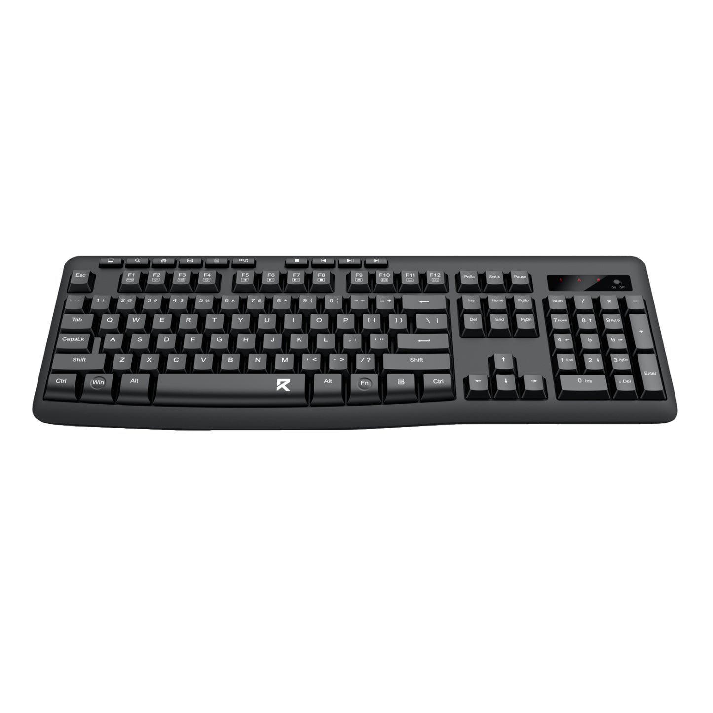 Redragon BK-7367 Full-size Ergonomic Wireless Membrane Office Keyboard – Black