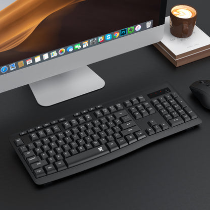 Redragon BK-7367 Full-size Ergonomic Wireless Membrane Office Keyboard – Black