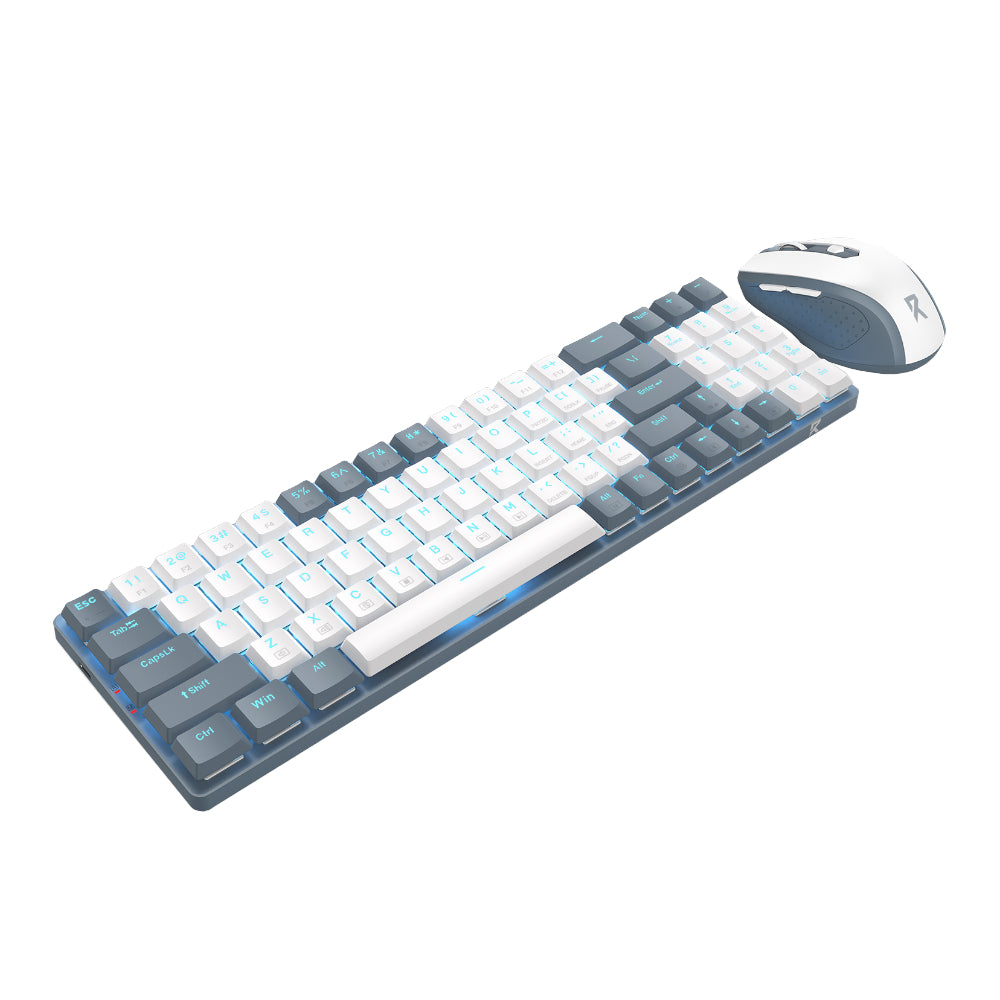 Redragon BS8772 Wireless Keyboard and Mouse Combo – Grey/White