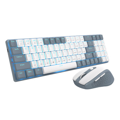 Redragon BS8772 Wireless Keyboard and Mouse Combo – Grey/White
