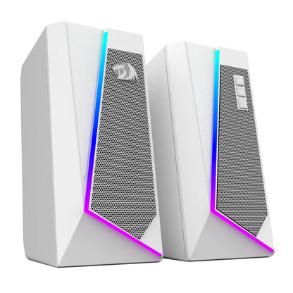 Redragon GS20W ANVIL 3W 2.0 RGB Stereo Desktop PC Speakers – White