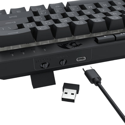 Redragon SHIVA K522 PRO RGB Wireless Gaming Keyboard- Black