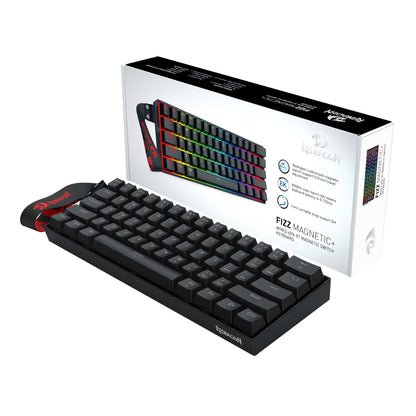 Redragon FIZZ Magnetic Plus 60% RGB Gaming Keyboard – Black