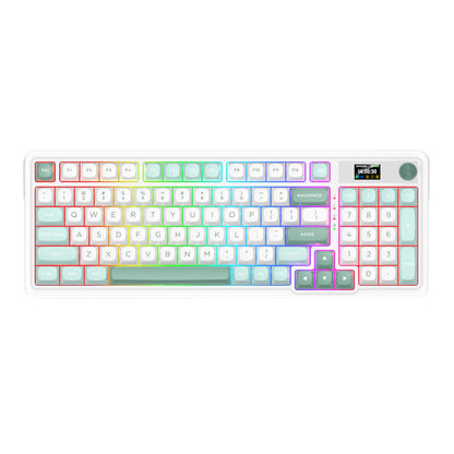 Redragon K719WGB GALATIN RGB PRO Full sized Wireless Gaming Keyboard – White