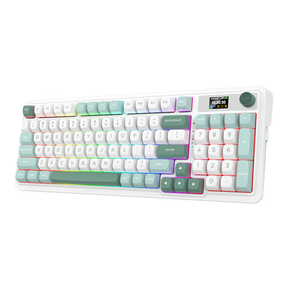 Redragon K719WGB GALATIN RGB PRO Full sized Wireless Gaming Keyboard – White