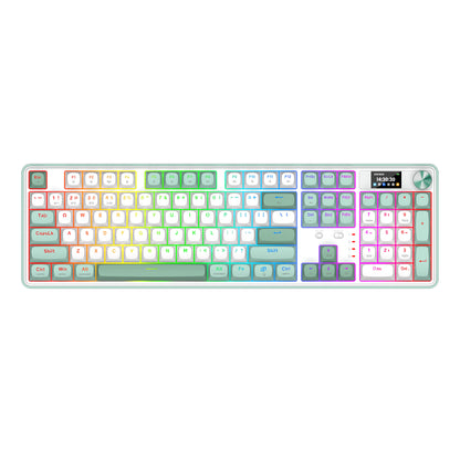 Redragon WYVERN K761 Pro Full-size RGB Wireless Mechanical Gaming Keyboard – White/Green