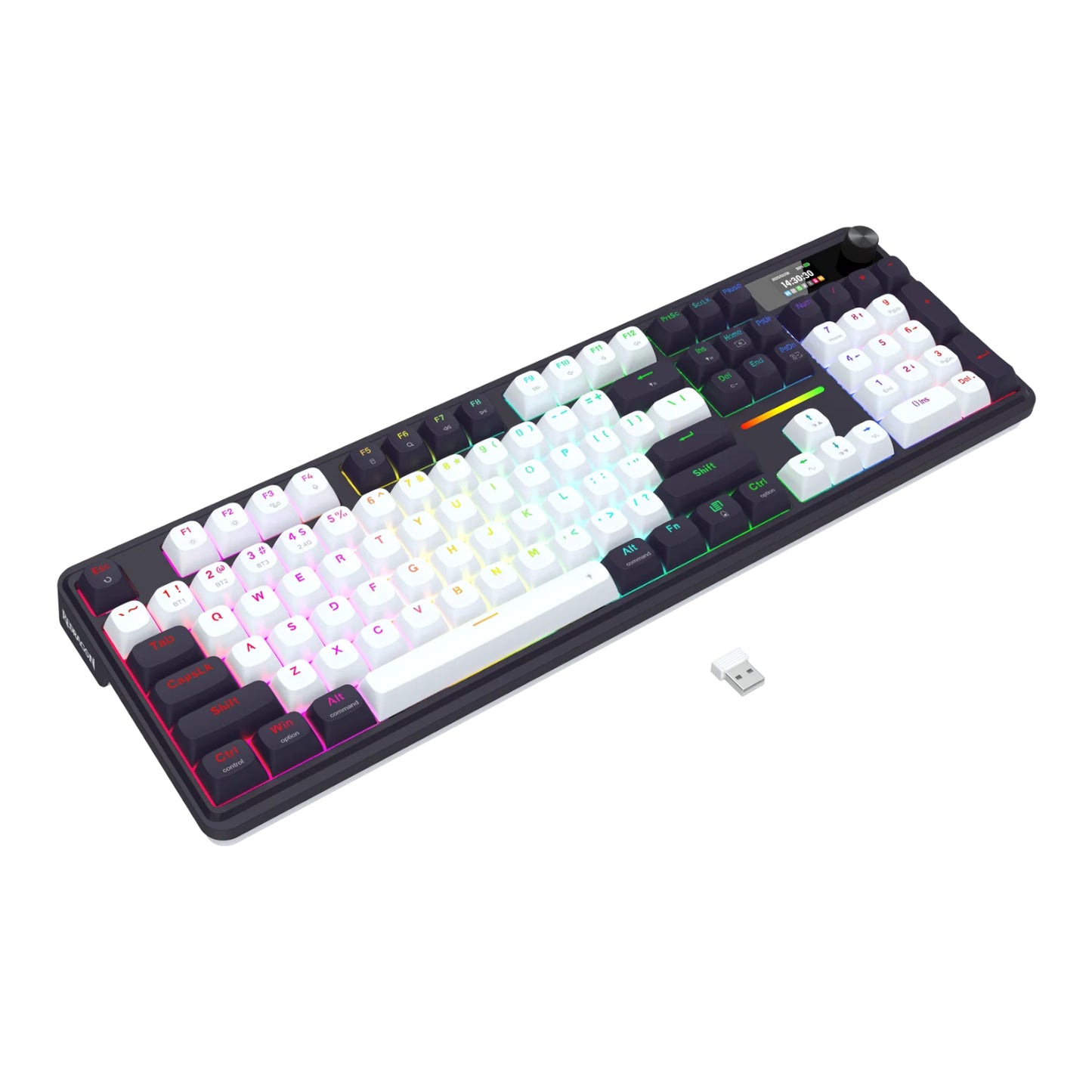 Redragon K762WB-RGB-PRO LCD Full-size Gasket Mechanical Keyboard – Black