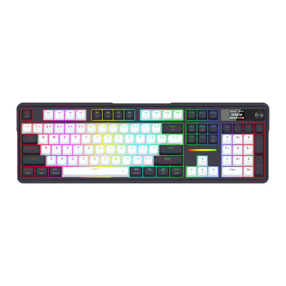Redragon K762WB-RGB-PRO LCD Full-size Gasket Mechanical Keyboard – Black