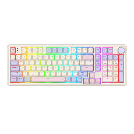 Redragon K768 EISA 100 RGB Wireless Gaming Keyboard – Lilac
