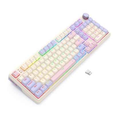 Redragon K768 EISA 100 RGB Wireless Gaming Keyboard – Lilac