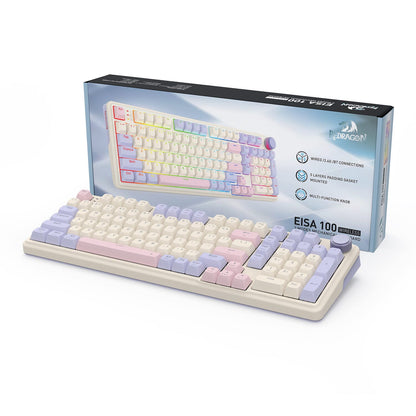 Redragon K768 EISA 100 RGB Wireless Gaming Keyboard – Lilac