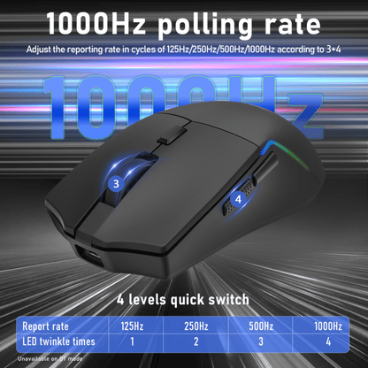 Redragon NAGA RGB 10000DPI Wireless Mouse- Black