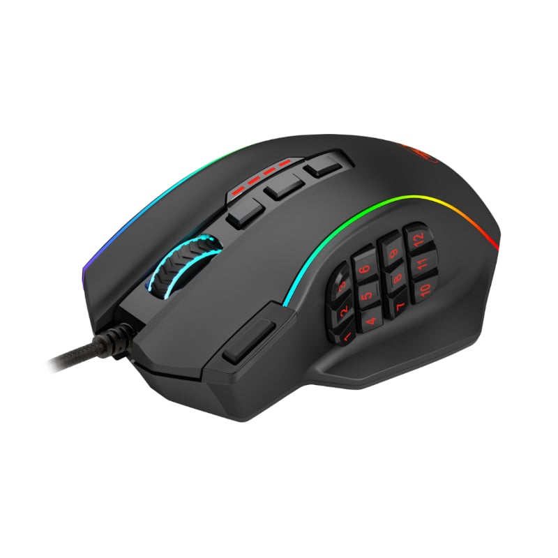 Redragon M901 PERDICTION 12400DPI MMO Wired Gaming Mouse