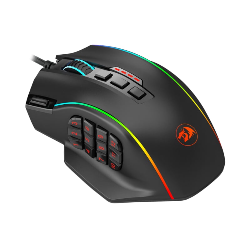 Redragon M901 PERDICTION 12400DPI MMO Wired Gaming Mouse