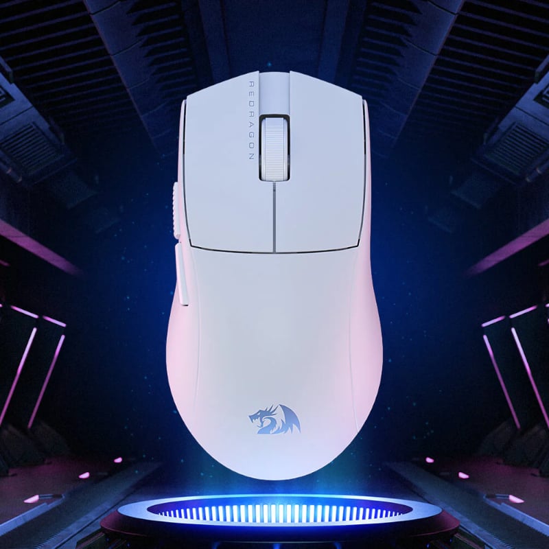 Redragon M916 PRO 1K 26000DPI Wireless Gaming Mouse – White