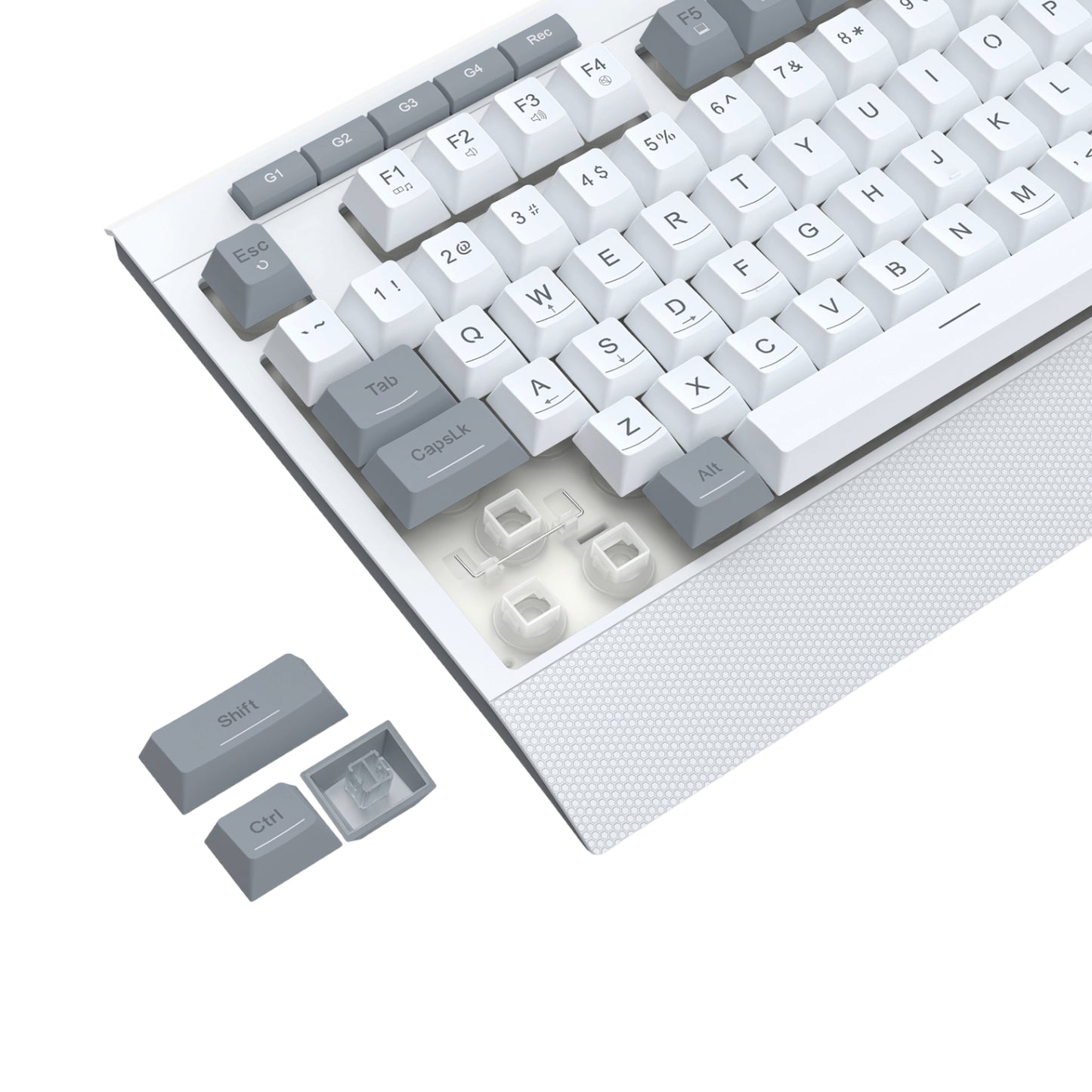 Redragon S151 Wired RGB Gaming Keyboard & Mouse Combo – White and Grey