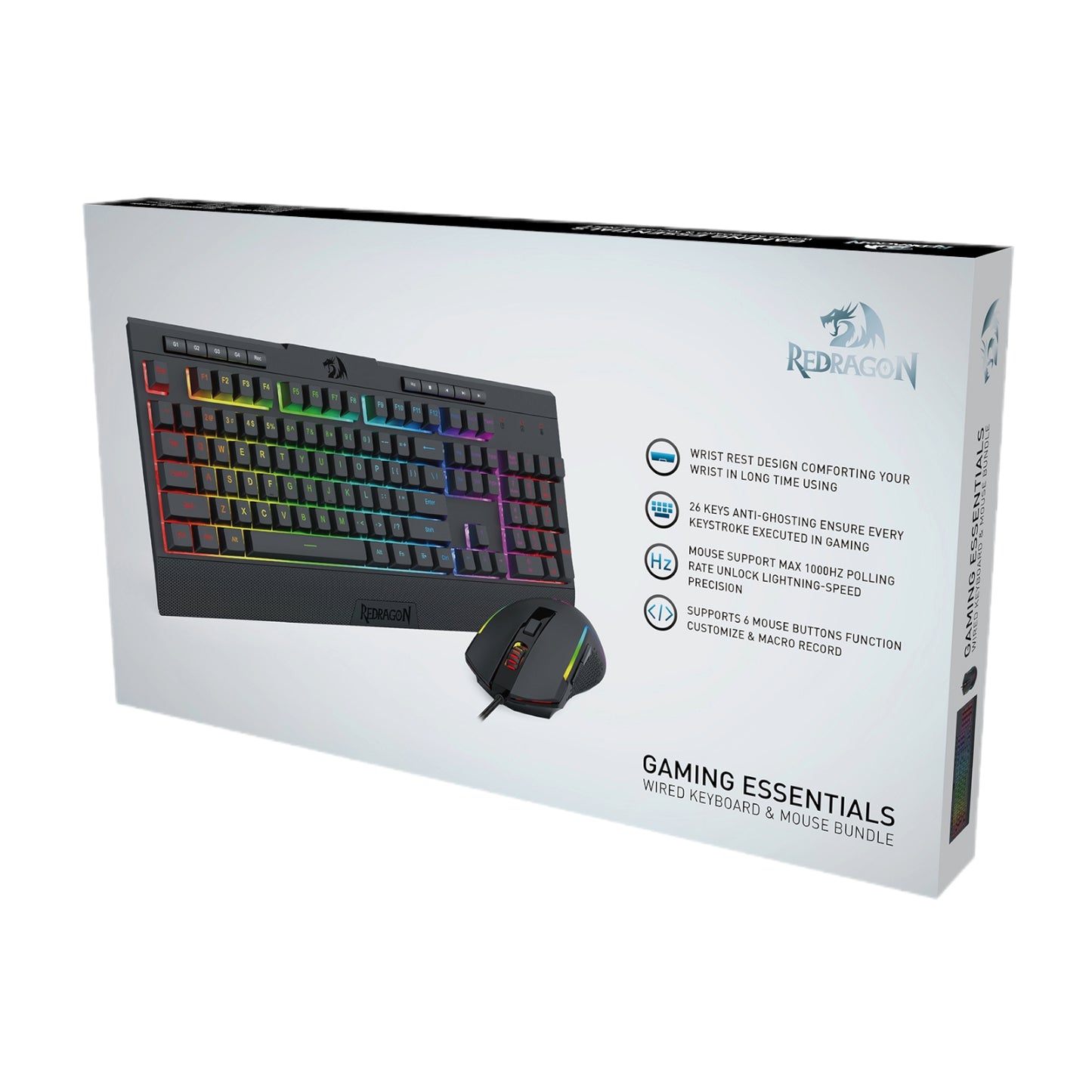 Redragon S151 Gaming Keyboard & Mouse Combo-Black