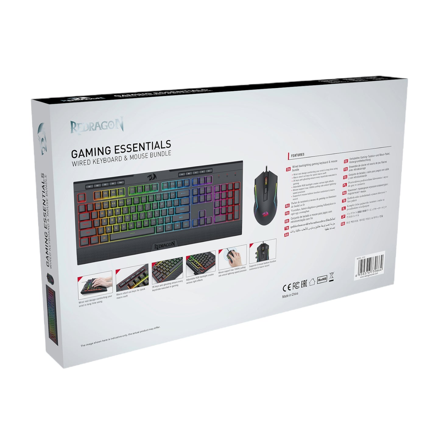 Redragon S151 Gaming Keyboard & Mouse Combo-Black