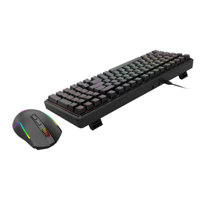 Redragon S162 RGB 3-Mode Wireless Mechanical Gaming Keyboard and Mouse Combo – Black