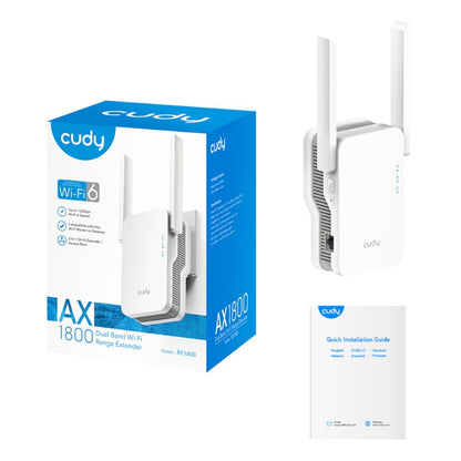Cudy RE1800 AX1800 WiFi Range Extender | Wall Plug