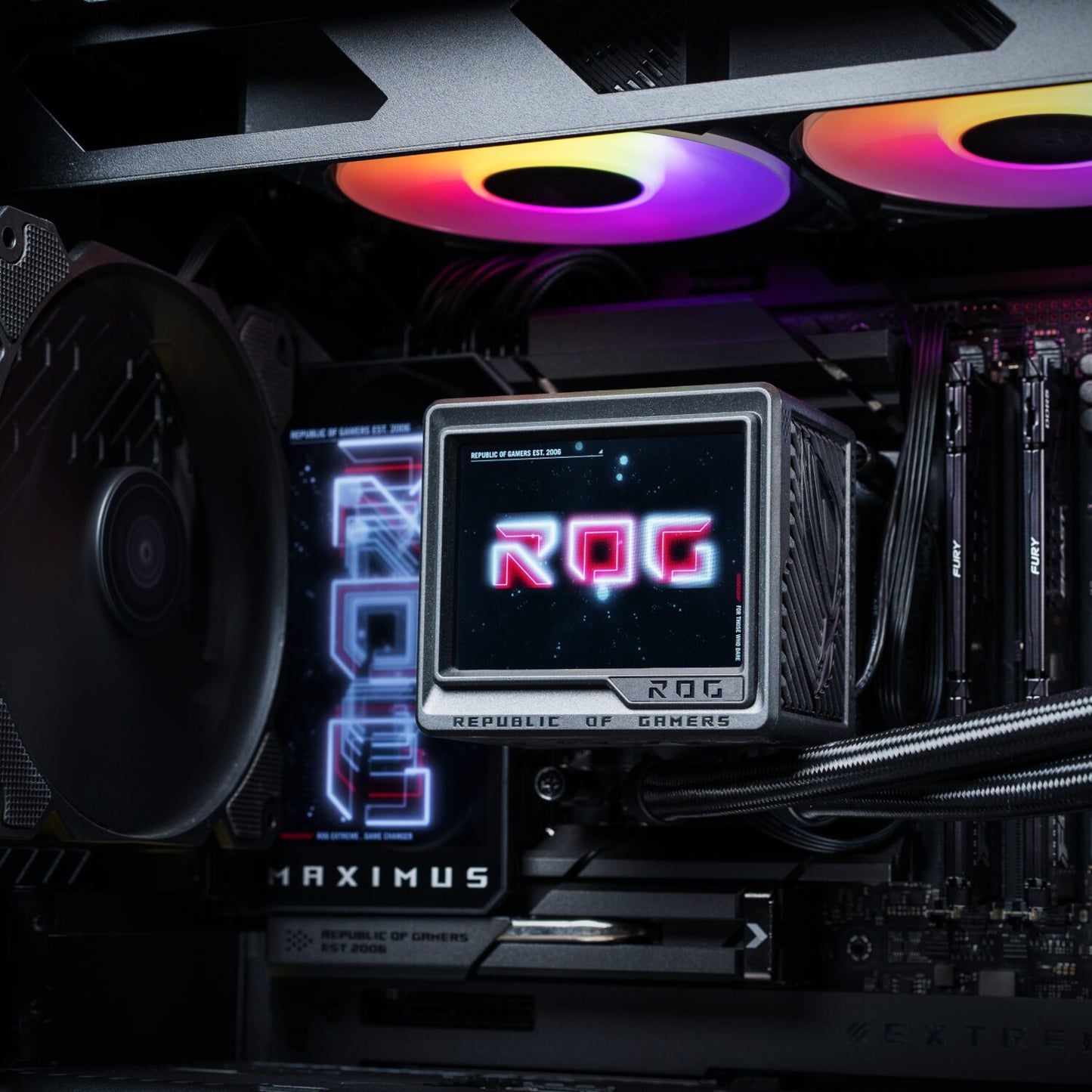 ASUS ROG Ryujin III ARGB AIO Liquid Cooler with LCD Display