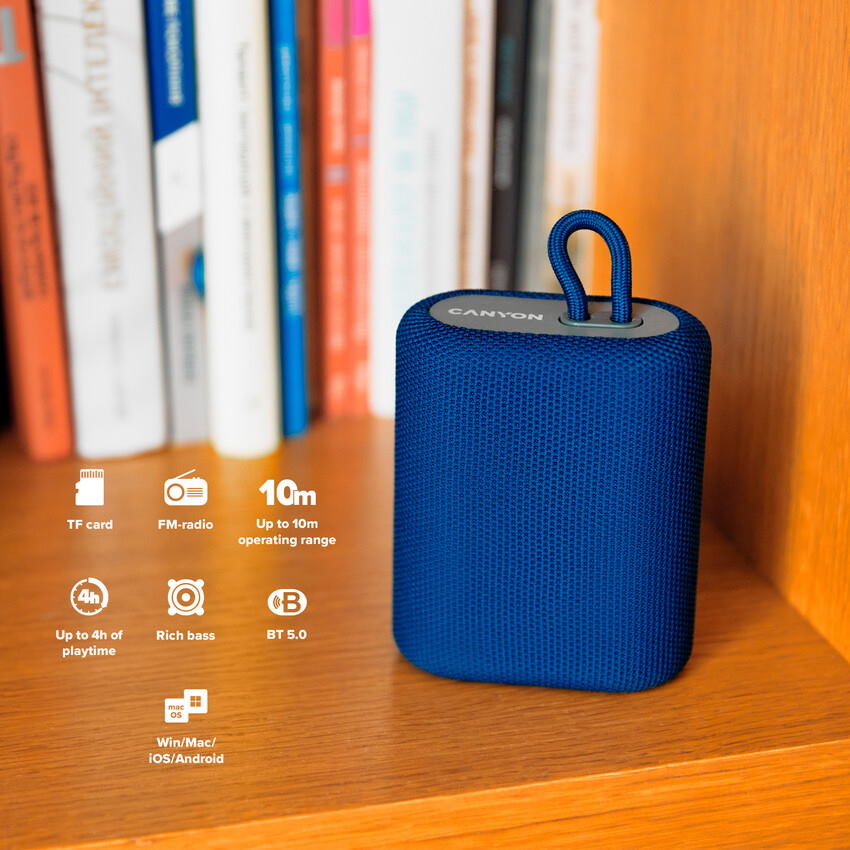 Canyon Portable Wireless Speaker BSP-4 - Blue