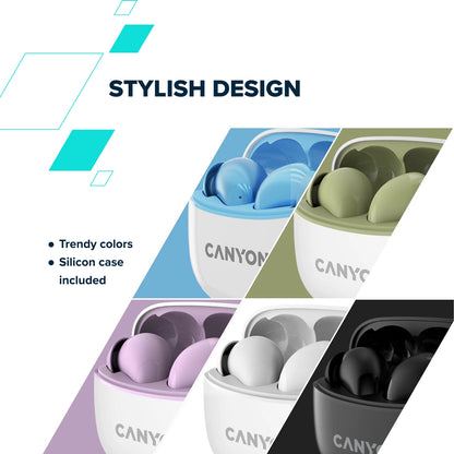 Canyon TWS-5 True Wireless Earbuds - Blue